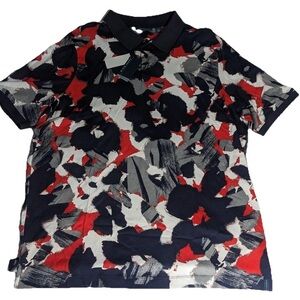 NEW- Size 2X Big Mens Perry Ellis Short Sleeve Polo Shirt Soft Cotton Lilac Gray